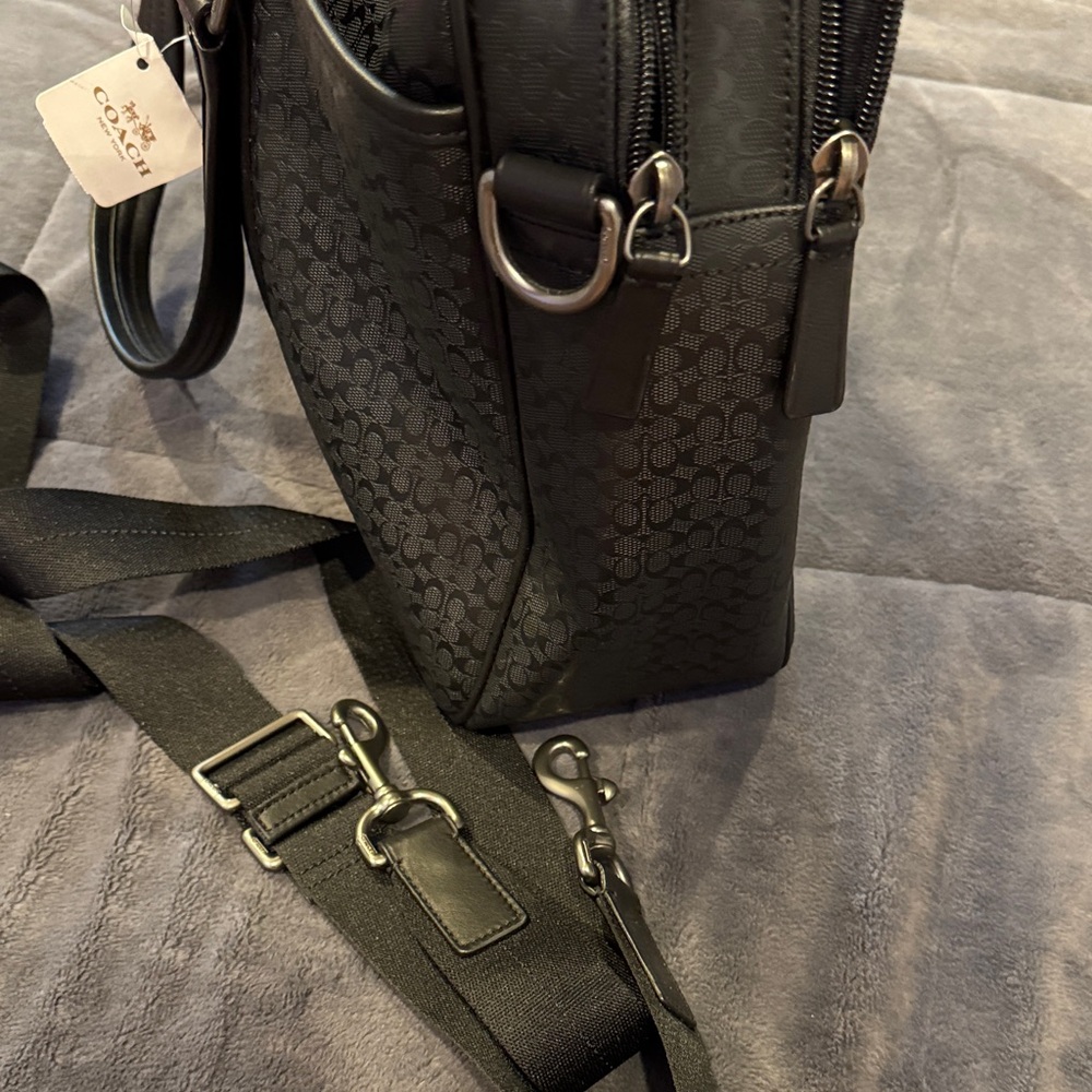 Coach Black Patterned Men's Briefcase - Picture 11 of 16
